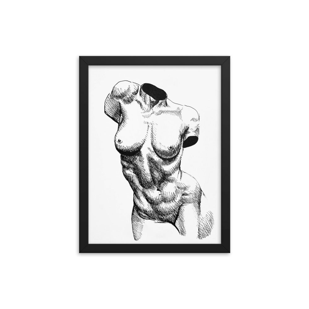 Nude Bust of a Woman | Framed