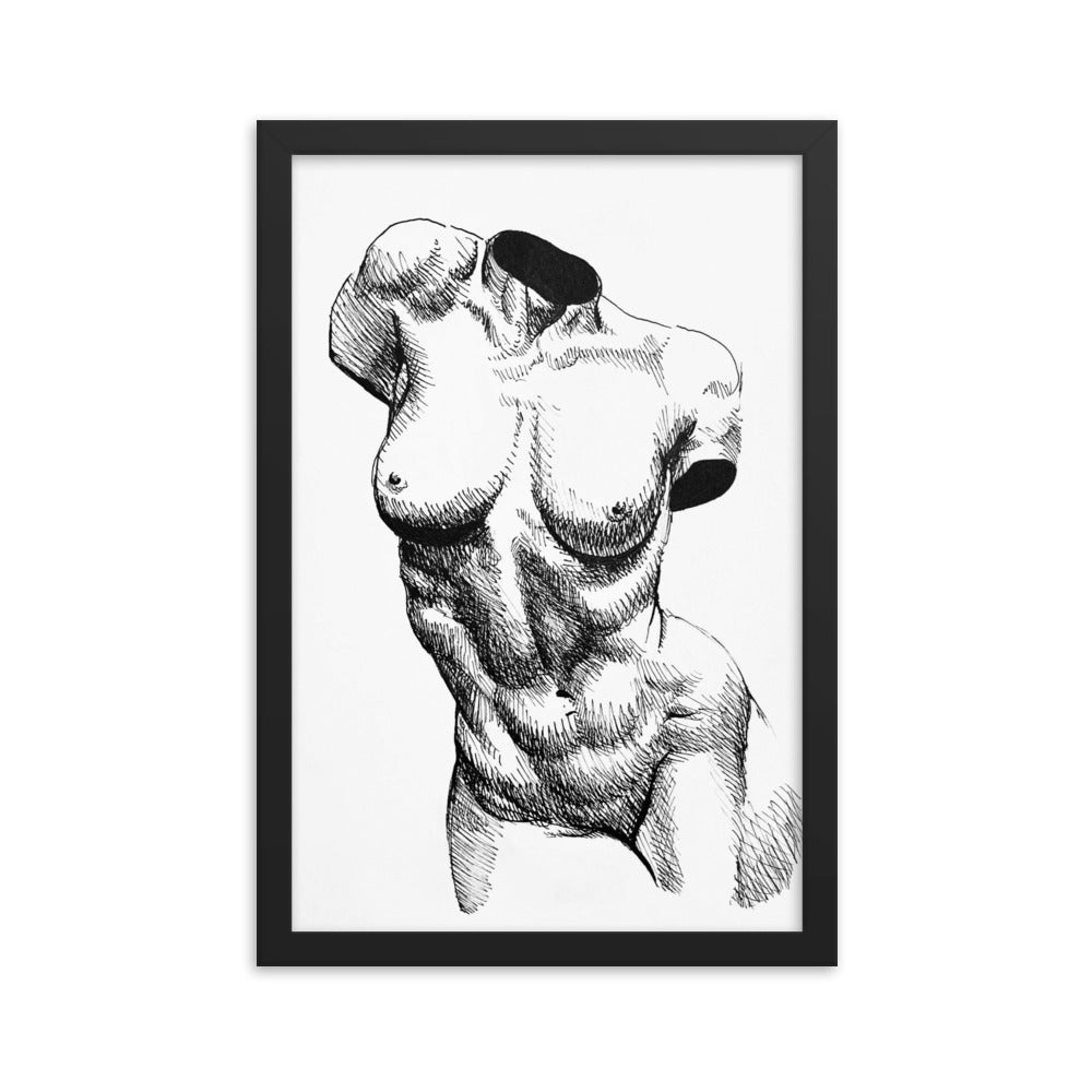 Nude Bust of a Woman | Framed