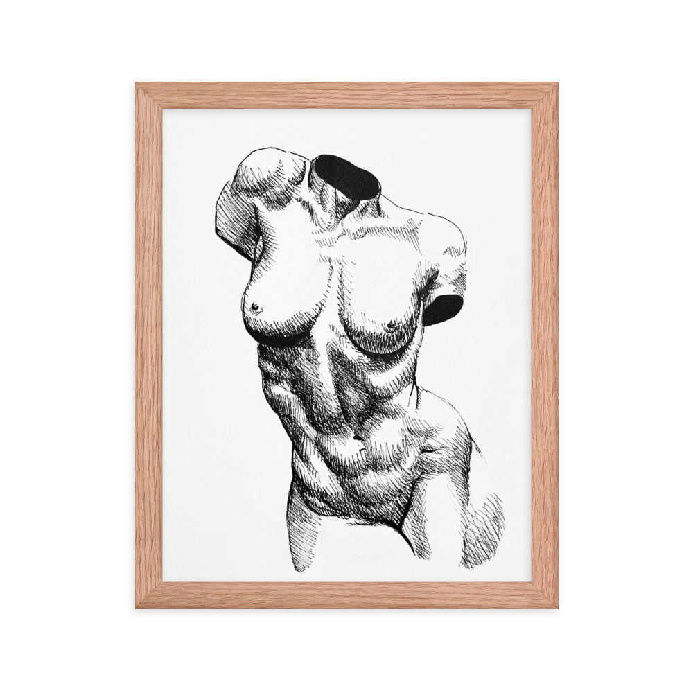 Nude Bust of a Woman | Framed