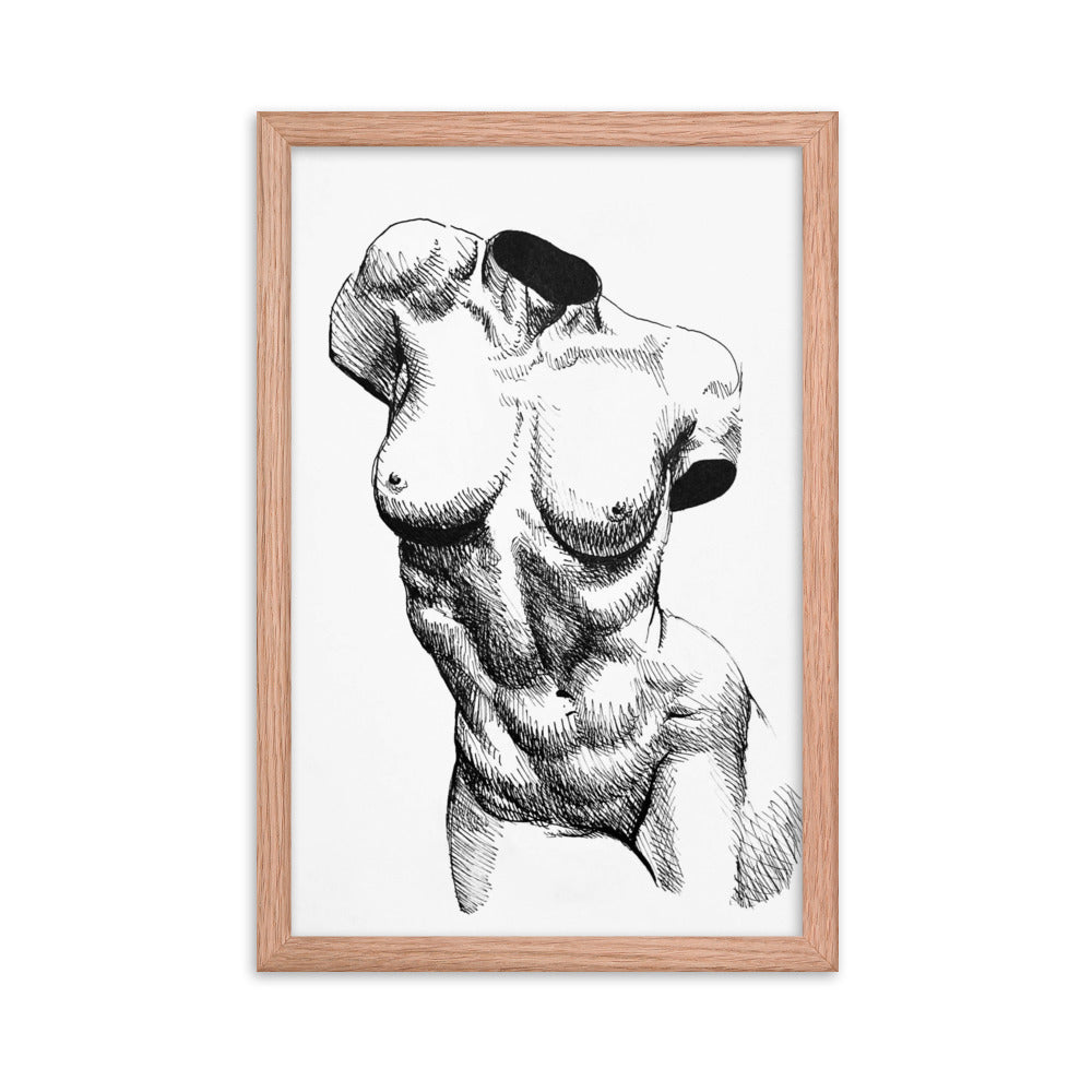 Nude Bust of a Woman | Framed